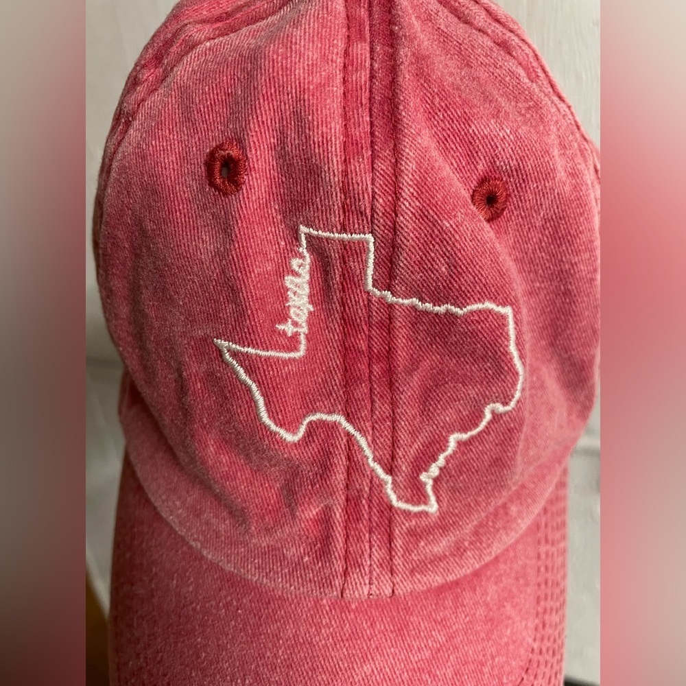 Texas red faded baseball cap/ one‎ size fits most